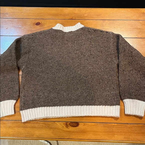 Luna Ivy /Anthropologie Teddy Bear Brown Sweater Size S EUC - Picture 2 of 11